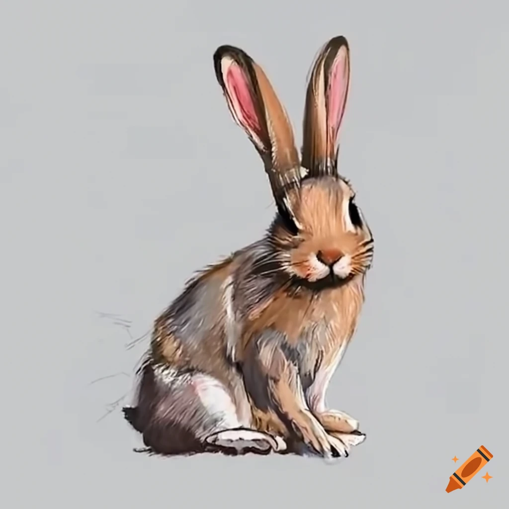 Energetic and playful bunny expressing pure joy