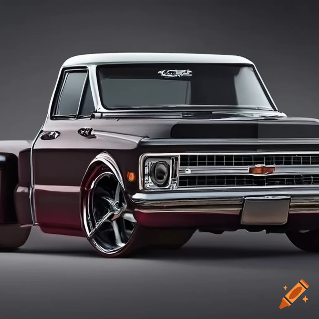 Gothic inspired 1969 Chevy C10 stepside truck