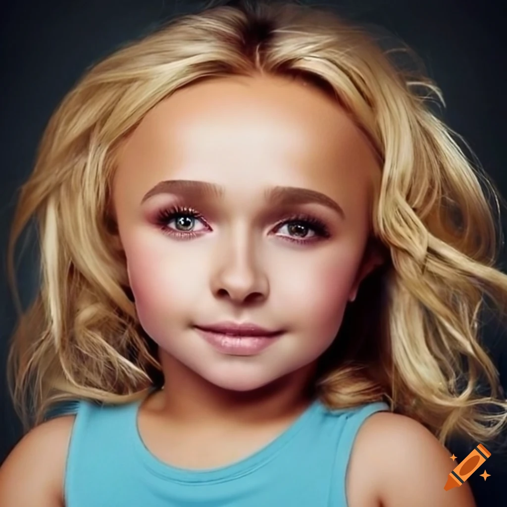 Artistically posed toddler with cute expression, lip gloss and eye