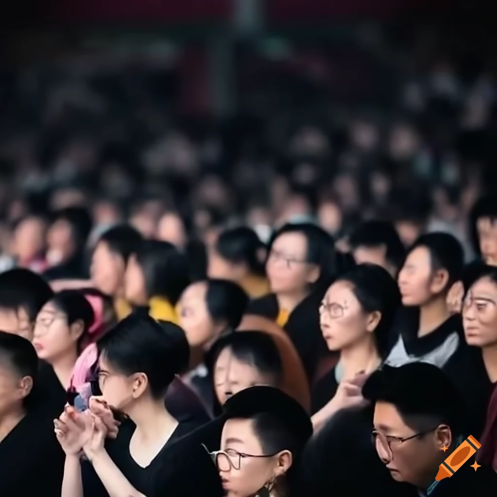 Group of Chinese people, many wearing glasses