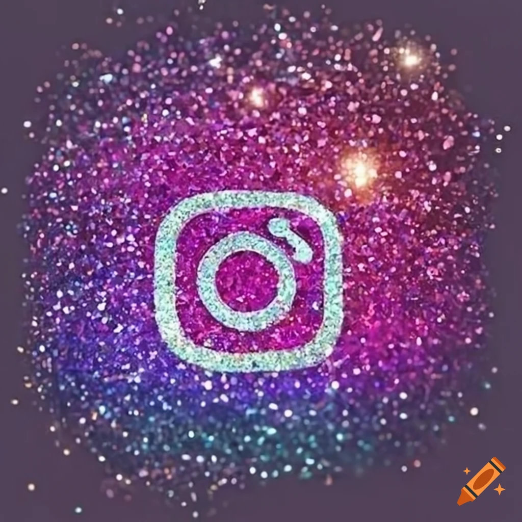 Glitter instagram logo on Craiyon