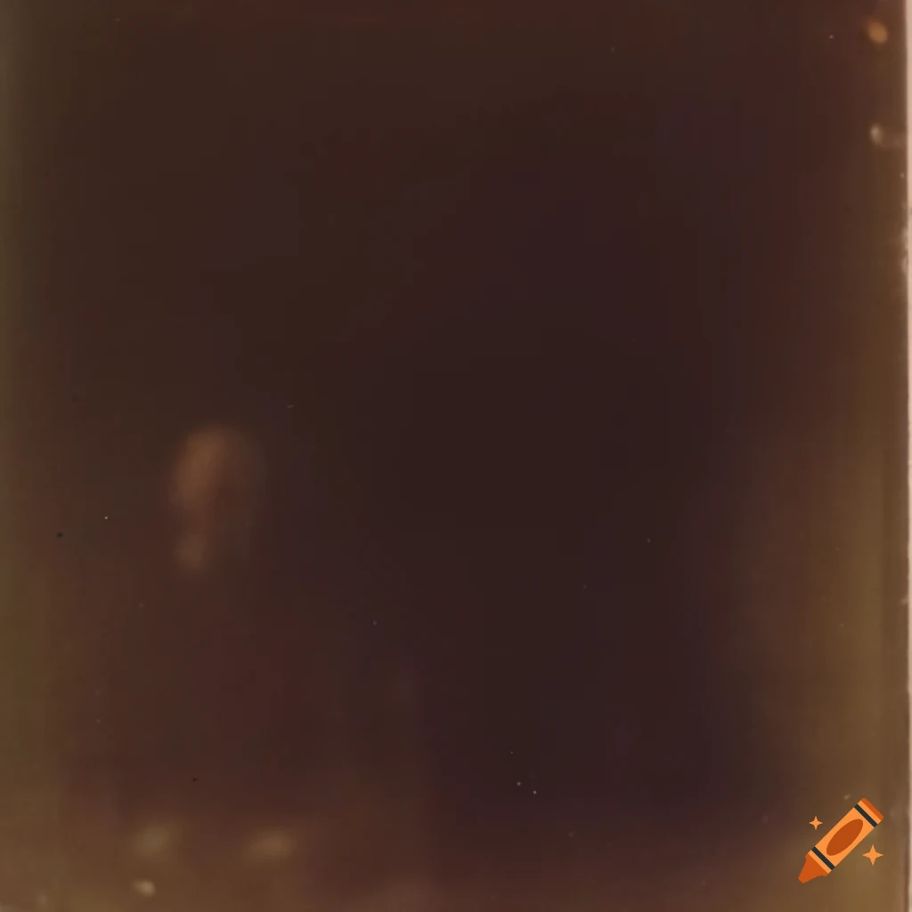 Old film grainy scratched 1970s polaroid in dark (1934 autochrome) on ...