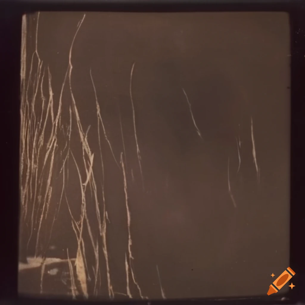 Grainy scratched 1970s polaroid in dark on Craiyon