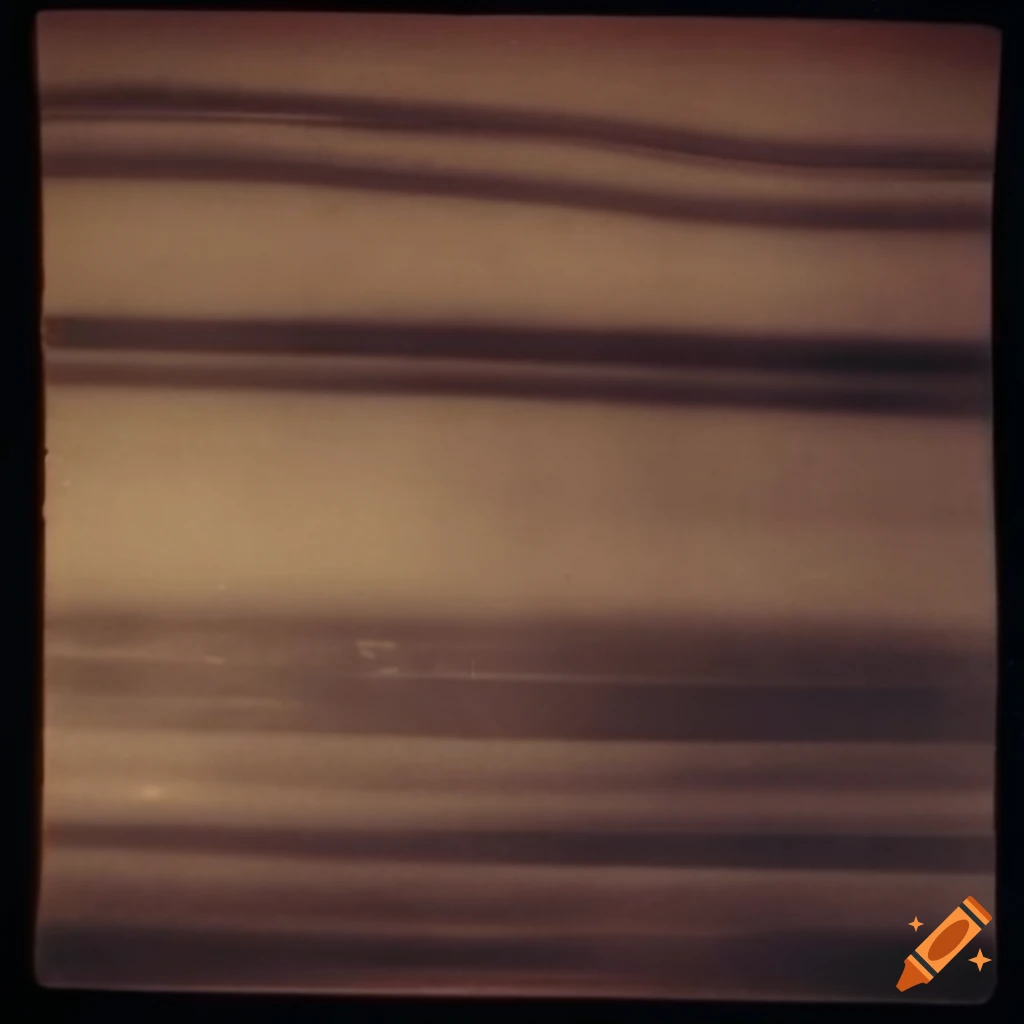 Vintage 1970s polaroid with film grain and scratches in a dark setting ...