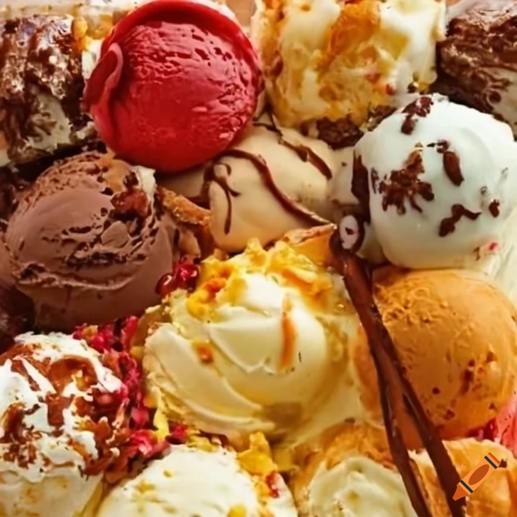 Spanish ice cream parlor menu on Craiyon