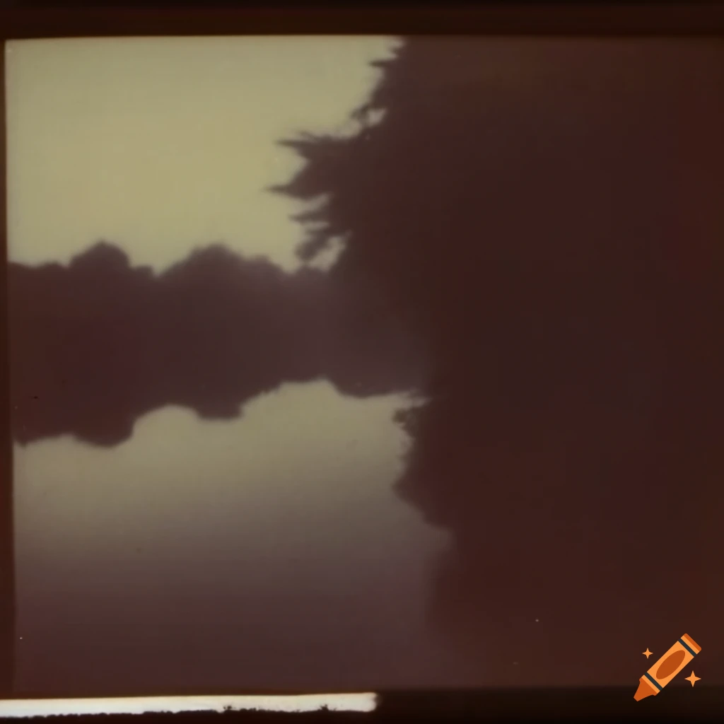 Vintage 1970s polaroid photo with grainy texture in dark setting on Craiyon