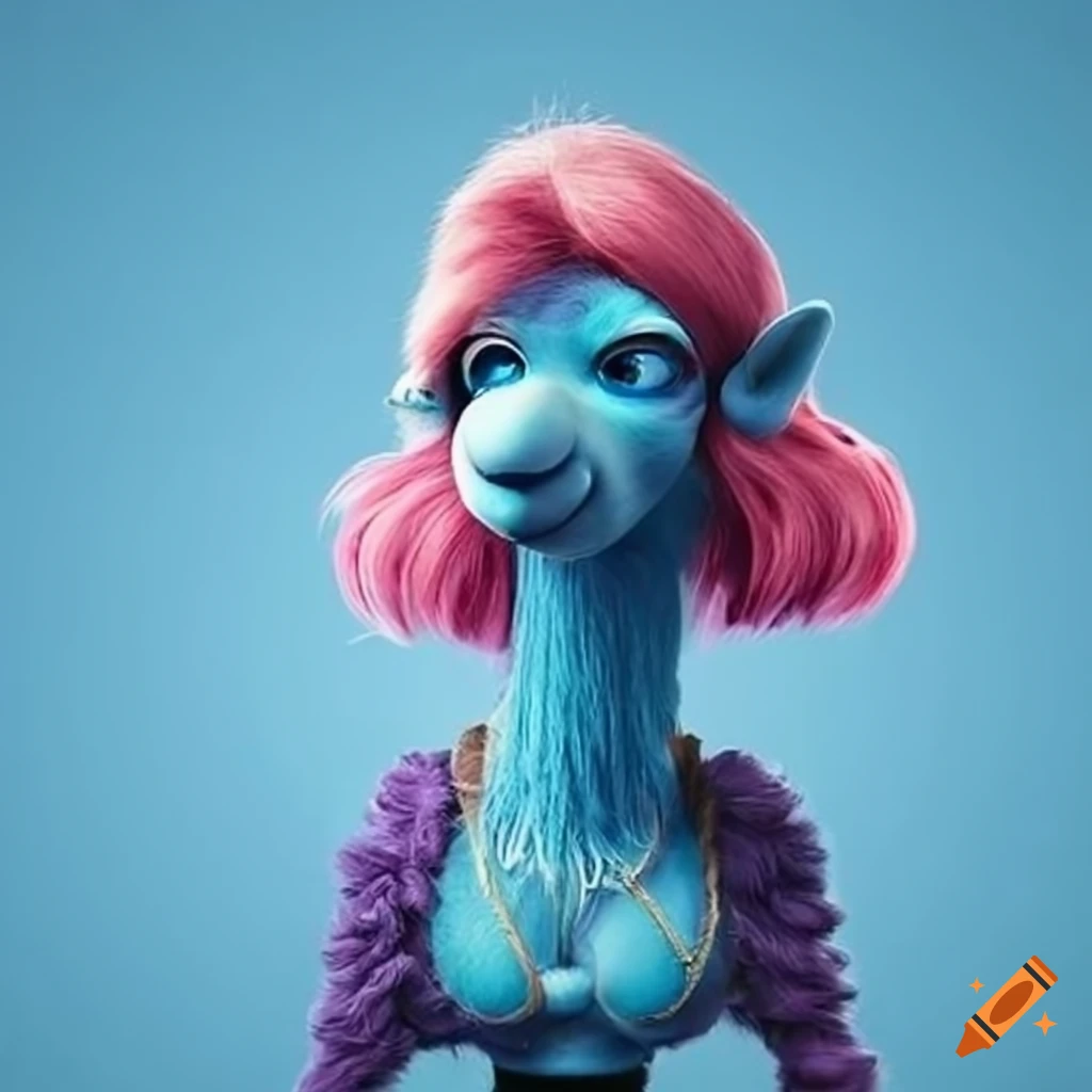 Female Llama Smurf