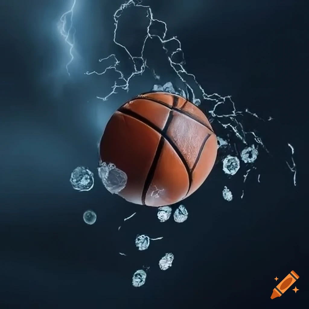 Basketballs falling like hail in a storm on Craiyon
