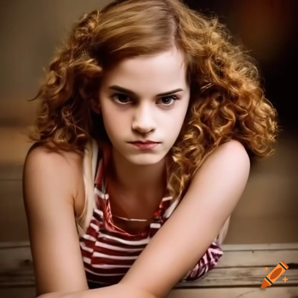 Hermione wearing pajamas in a cute and alluring pose