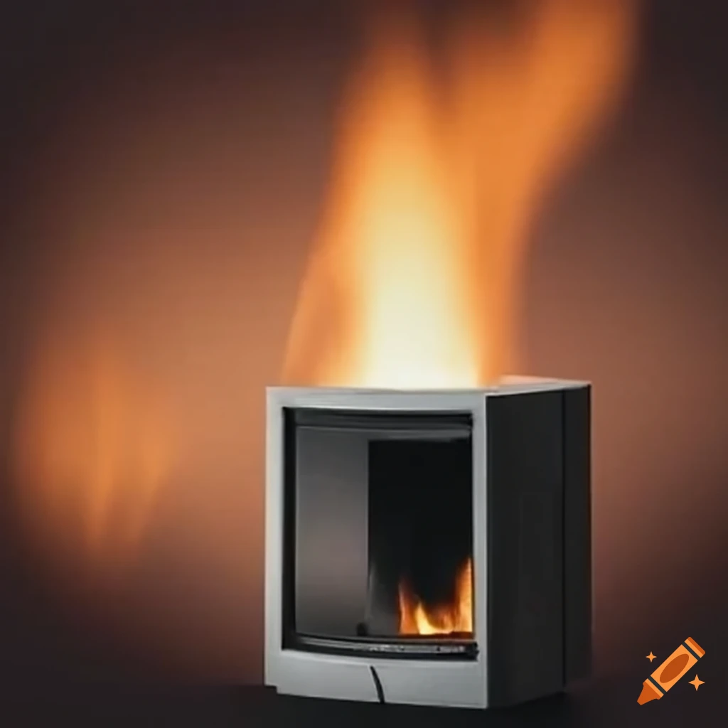 Flame from a pellet stove on Craiyon