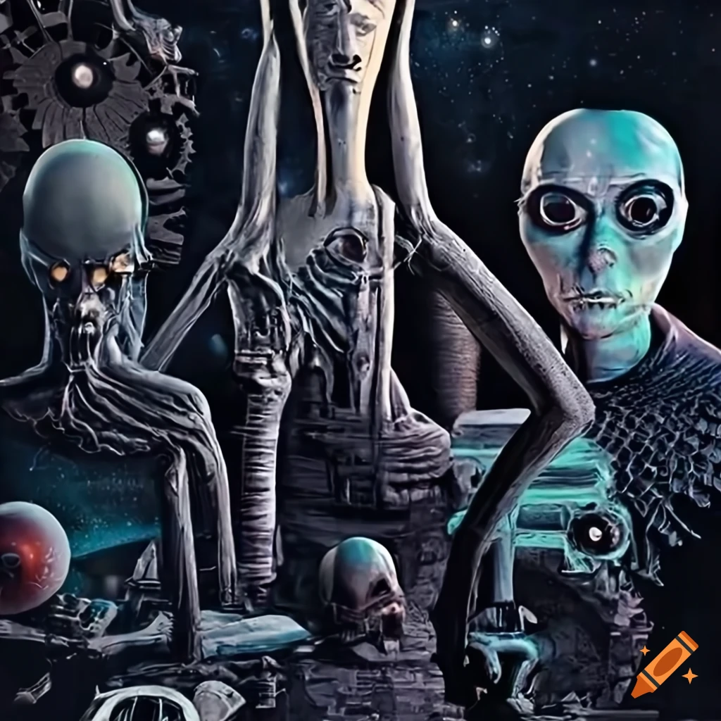 1963 BBC movie poster of weird alien creatures in 1960s sci-fi fashions