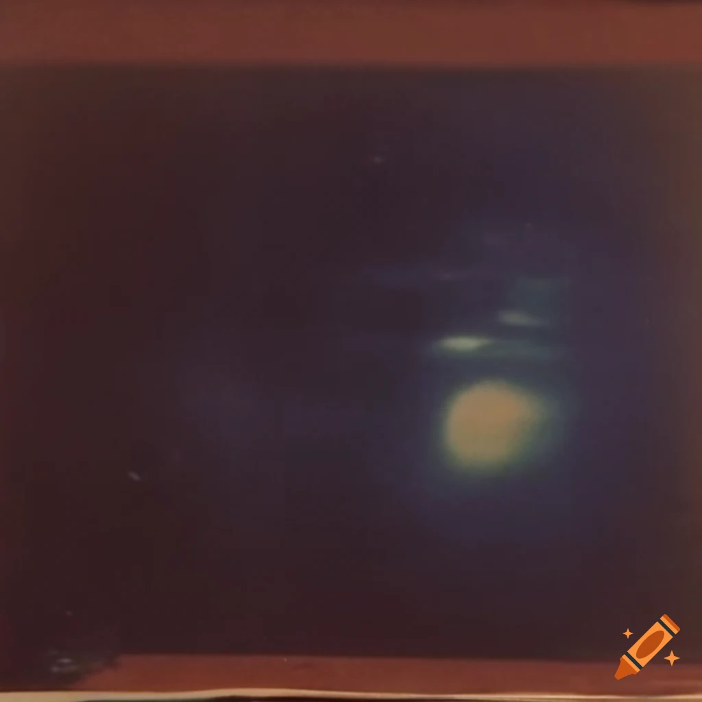 Vintage 1970s polaroid film with grainy texture in dark setting on Craiyon