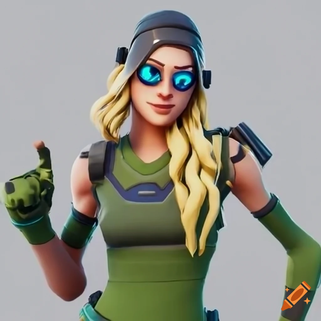 Adorable Girl In Fortnite Skin With Blonde Hair And Blue Eyes On Craiyon 0754