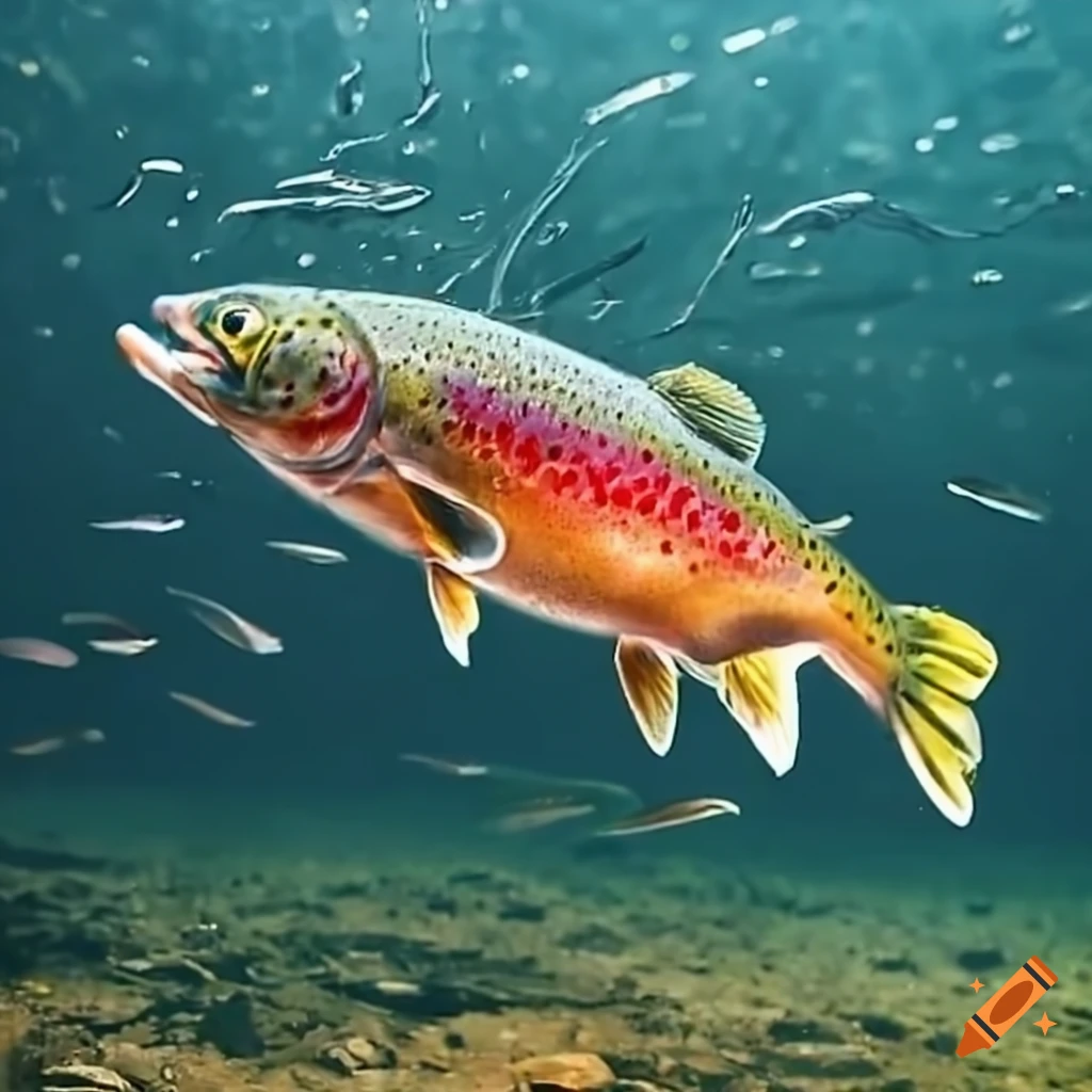 Trout playing musical instruments on Craiyon