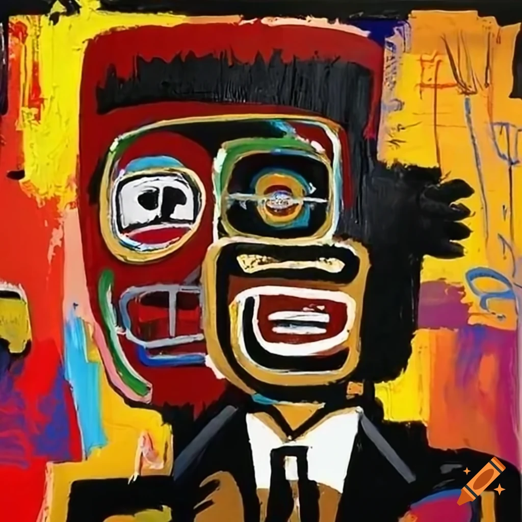 Artists painting on a canvas together on Craiyon