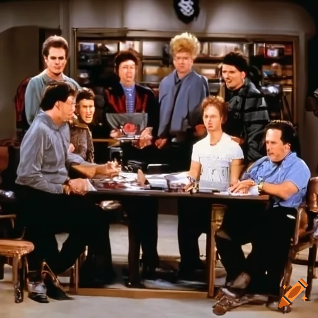 CGI Beavis and Butthead on the Seinfeld sitcom movie set