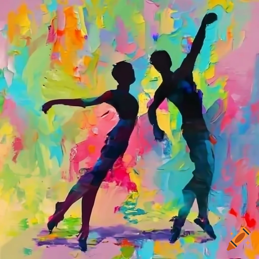 Silhouette of a man and woman dancing in an empowering pose