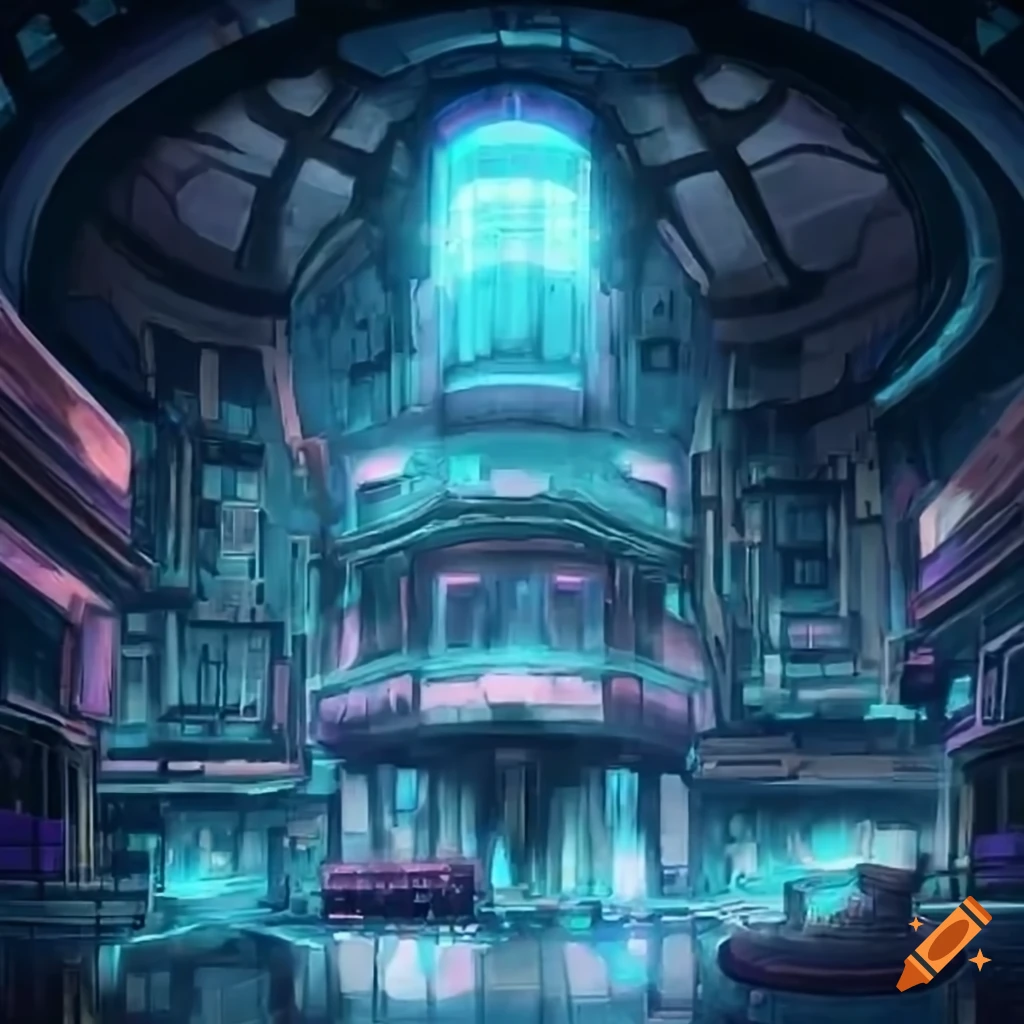 Sci-fi building on Craiyon