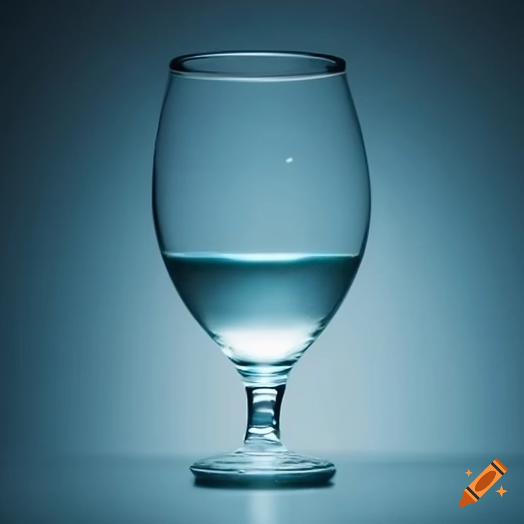 Plain glass of water on Craiyon