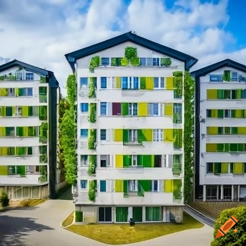 Ensemble of 10-storey eco-responsible residential buildings in an Olympic village