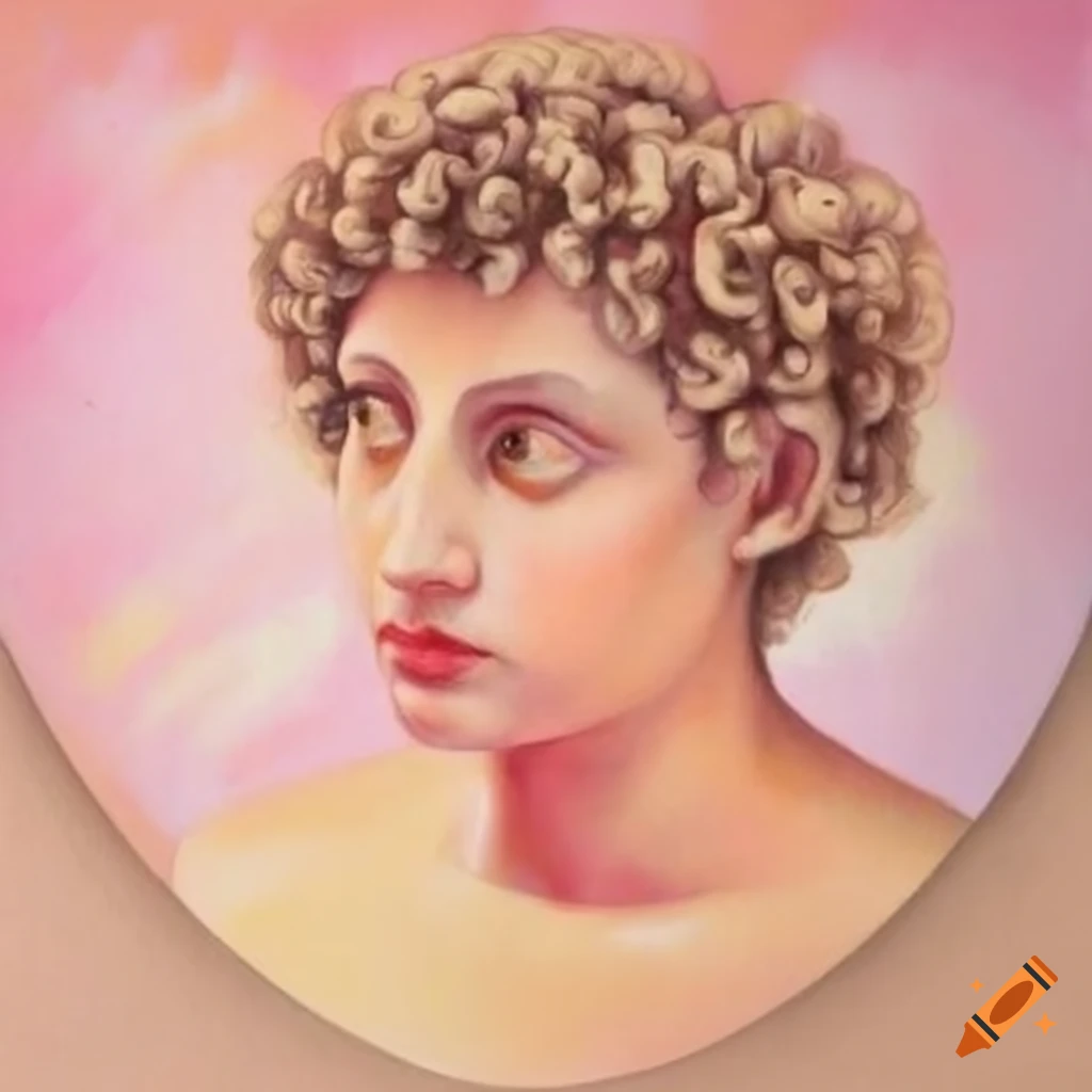Portrait of Elagabalus in corporate pastel art style