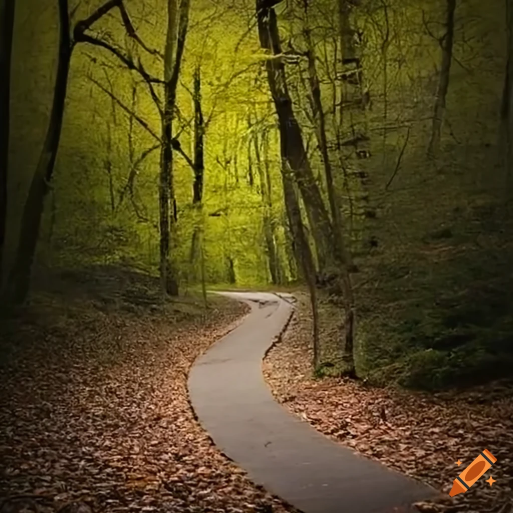 Winding path leading into the distance, symbolizing personal growth and ...