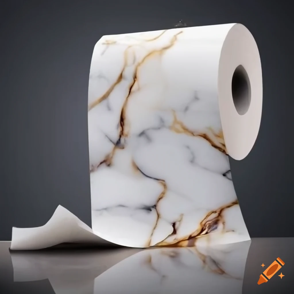 Luxurious toilet paper with marble graphics on Craiyon