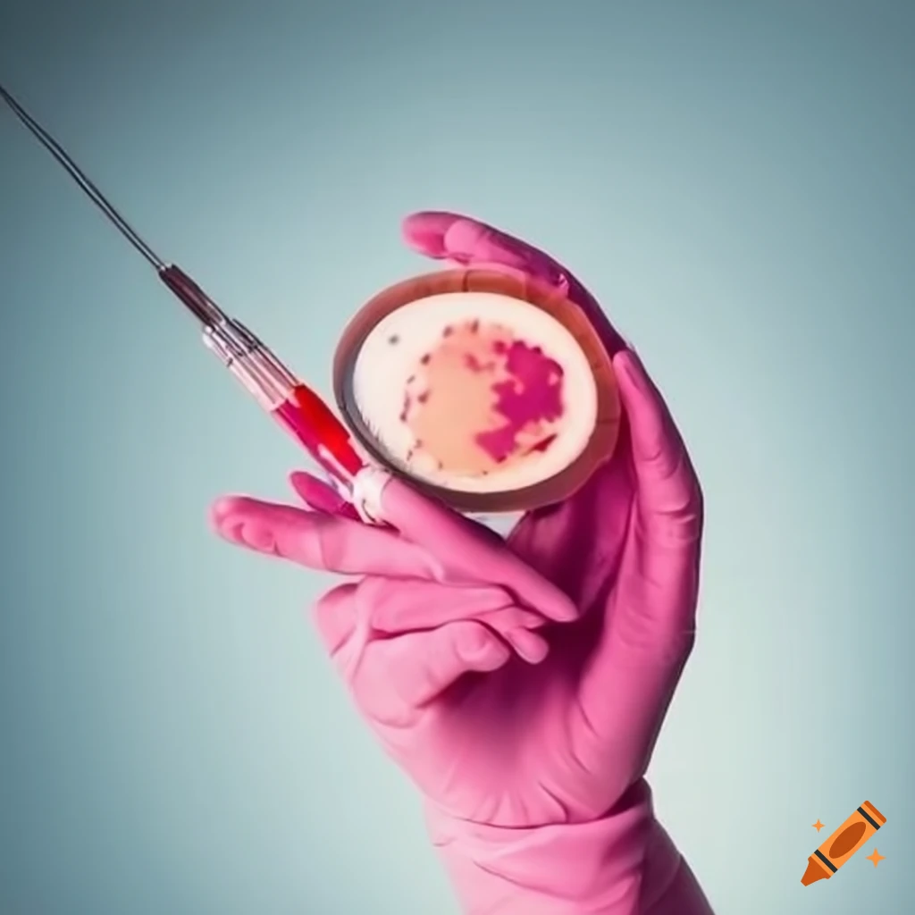 Scientist handling lab samples with care and attention on Craiyon