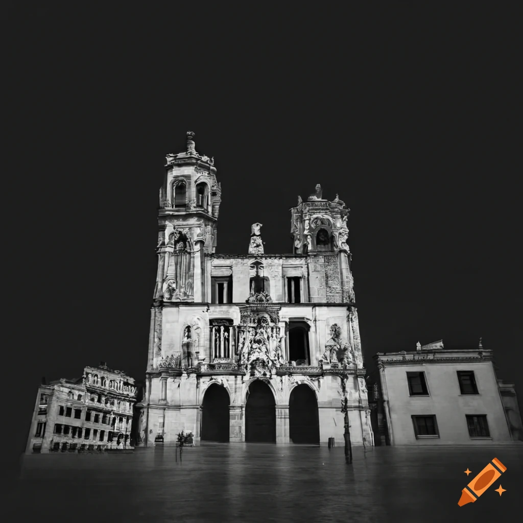 Monumentos de la ciudad de Castellón en blanco y negro