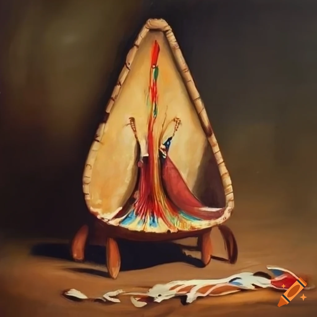 Native american cradleboard painting on Craiyon