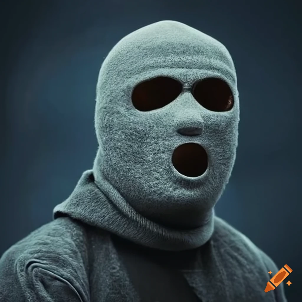 Ski mask ninja in a castle on Craiyon