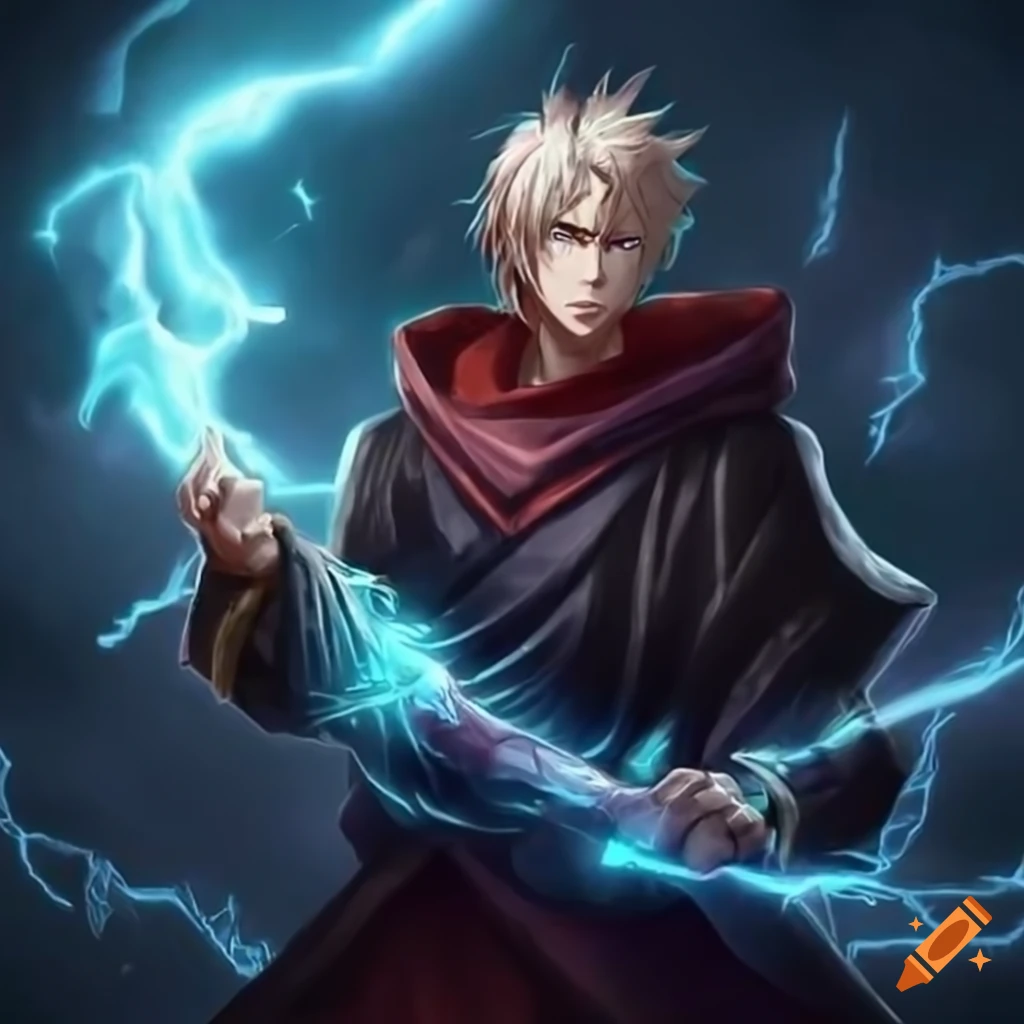 Male hero urban fantasy thunder sorcerer Dragonex