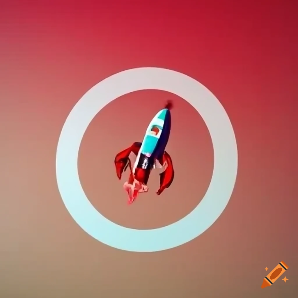 Cycle logo with rocket in the center