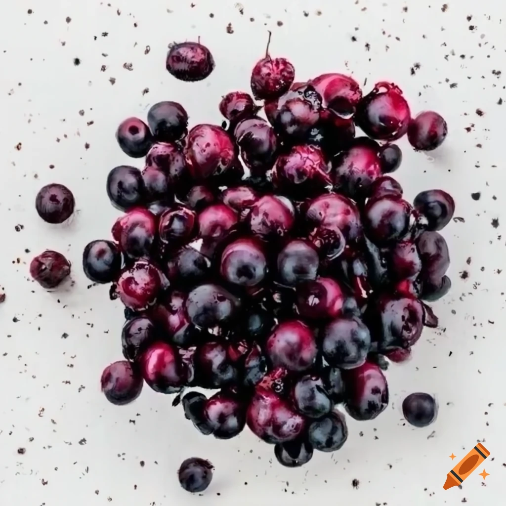 Enchanting elderberries on a white background