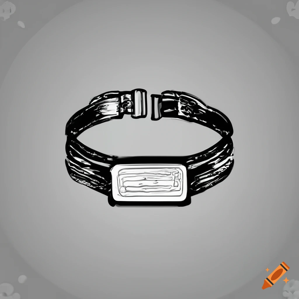 Sleek and stylish smart bracelet for productivity on Craiyon