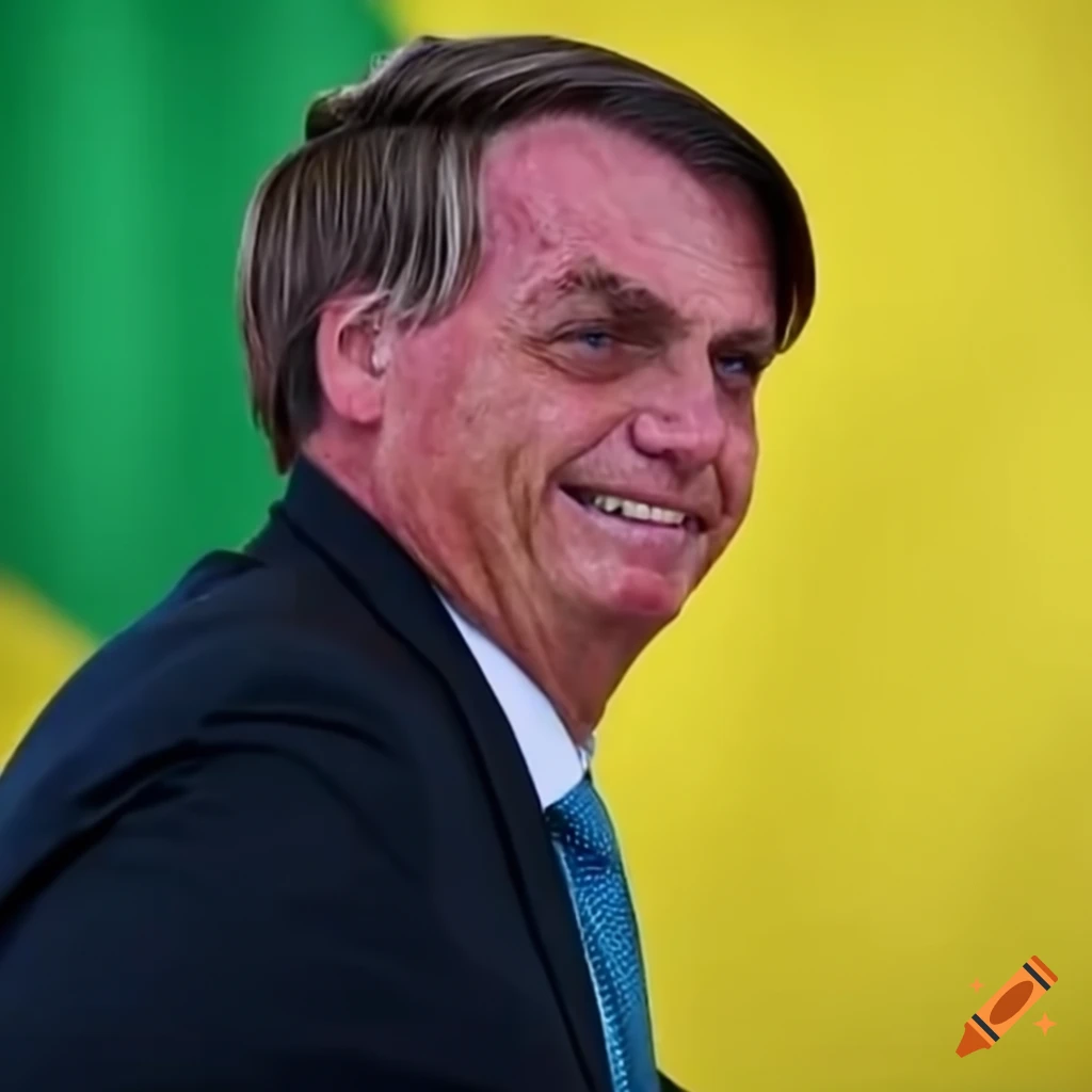 Brazilian president hugging flag of Brazil