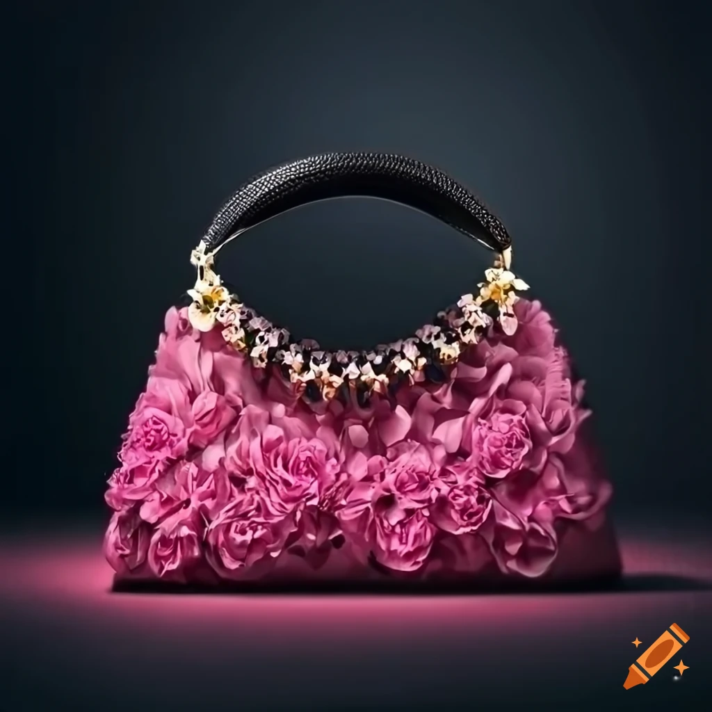 Women s Luxury Bag With Floral Design On White Background On Craiyon Women s Luxury Bag With Floral Design On White Background On Craiyon