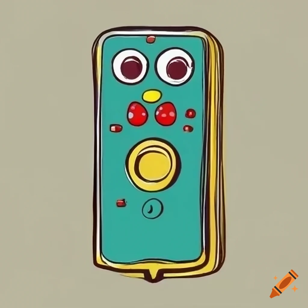 Guitar pedal with a gumby style design on Craiyon