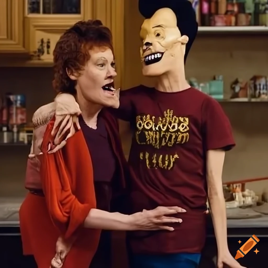 Cgi Beavis and Butthead at the Roseanne sitcom movie set