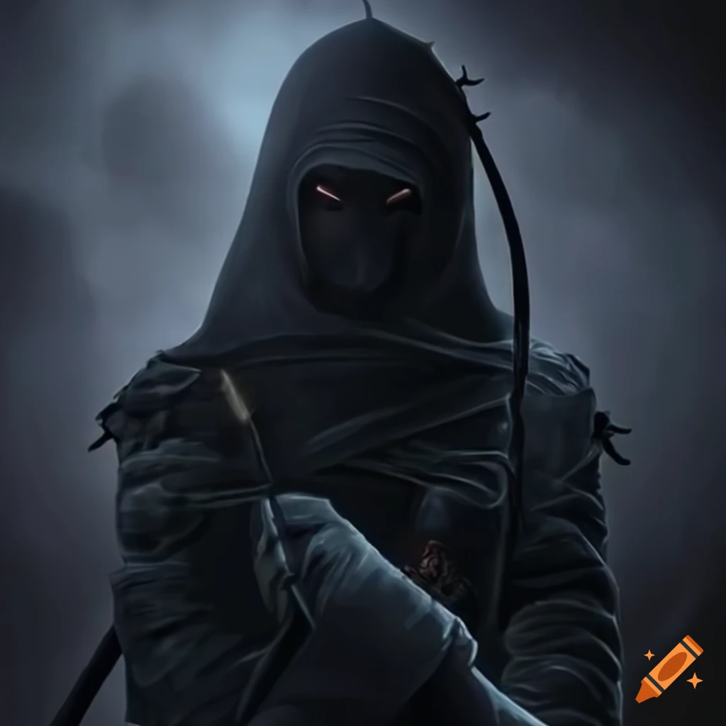 Mysterious ninja alien on the dark side of the distant moon