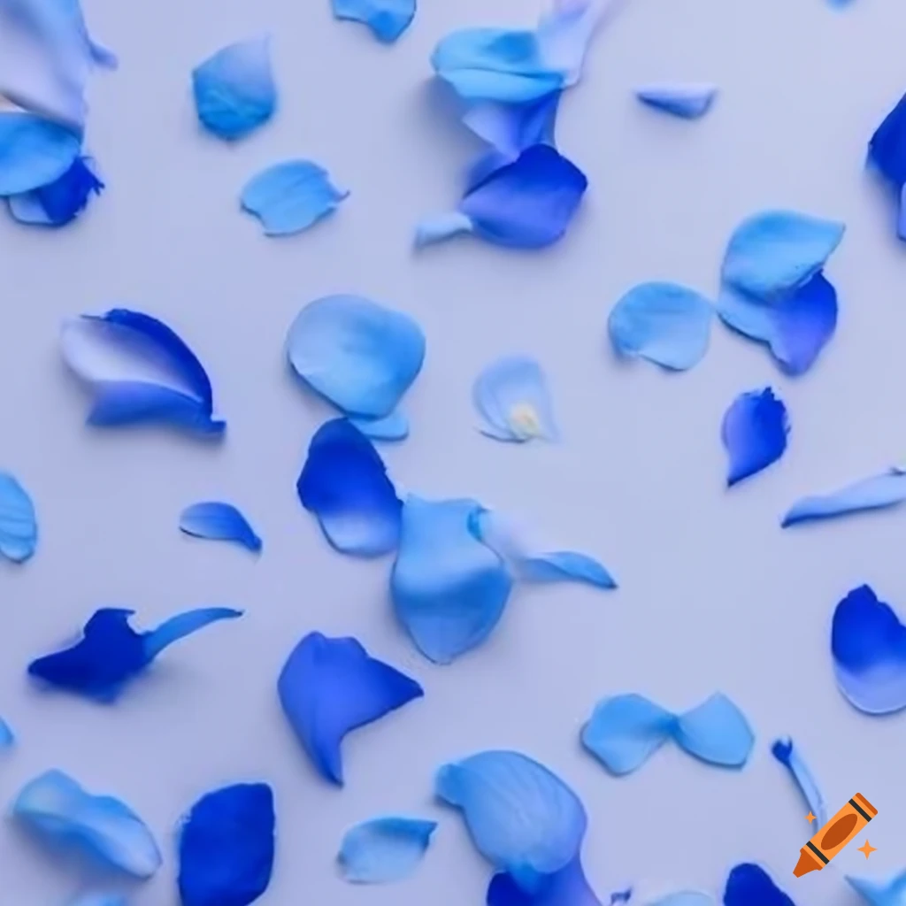scattered-blue-petals-on-a-white-background-on-craiyon