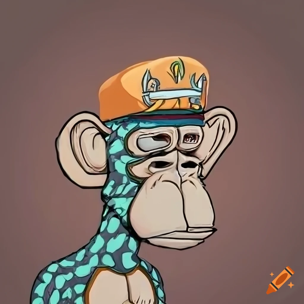 Bored Ape NFT with graffiti