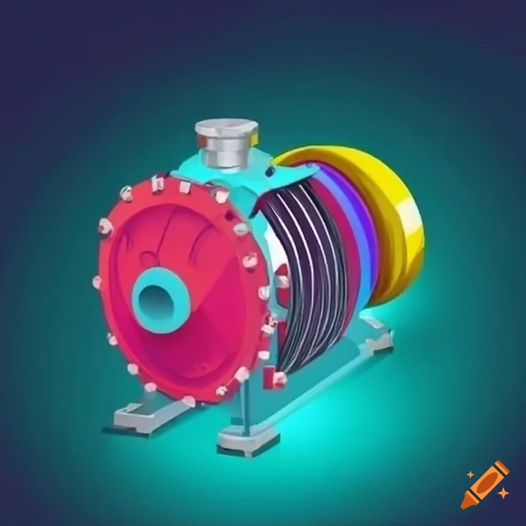 3d model of a centrifugal water pump on Craiyon