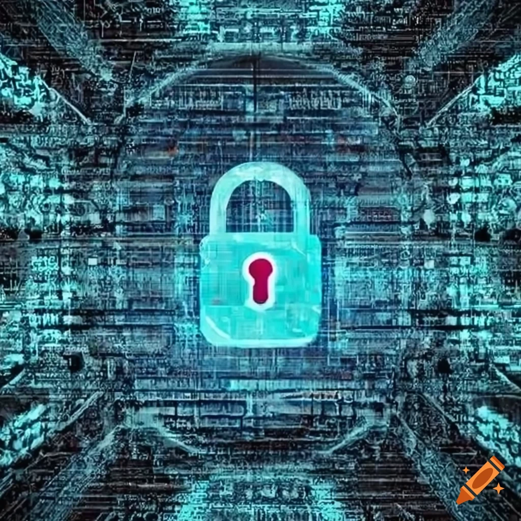 Cyber security system antihackers on Craiyon