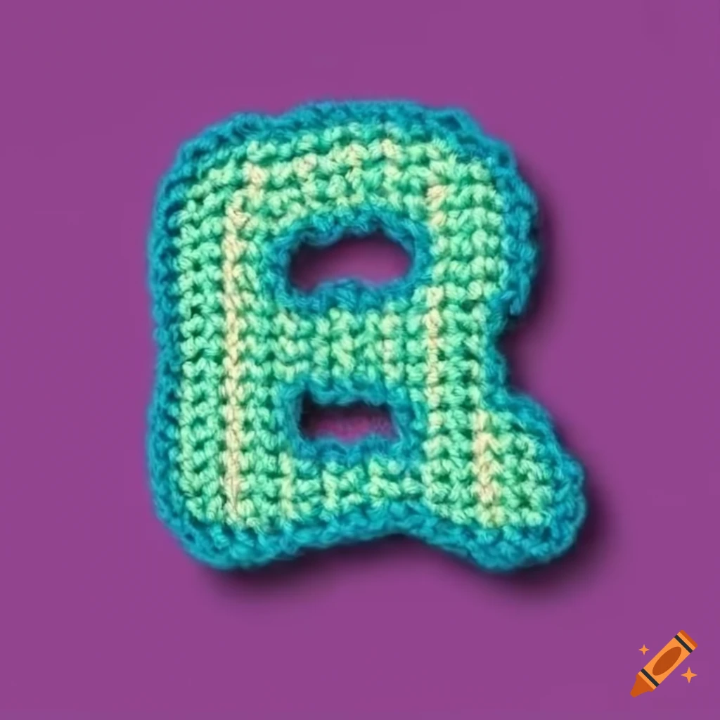 Stylish crocheted app logo featuring wool mascot with a big "w" letter
