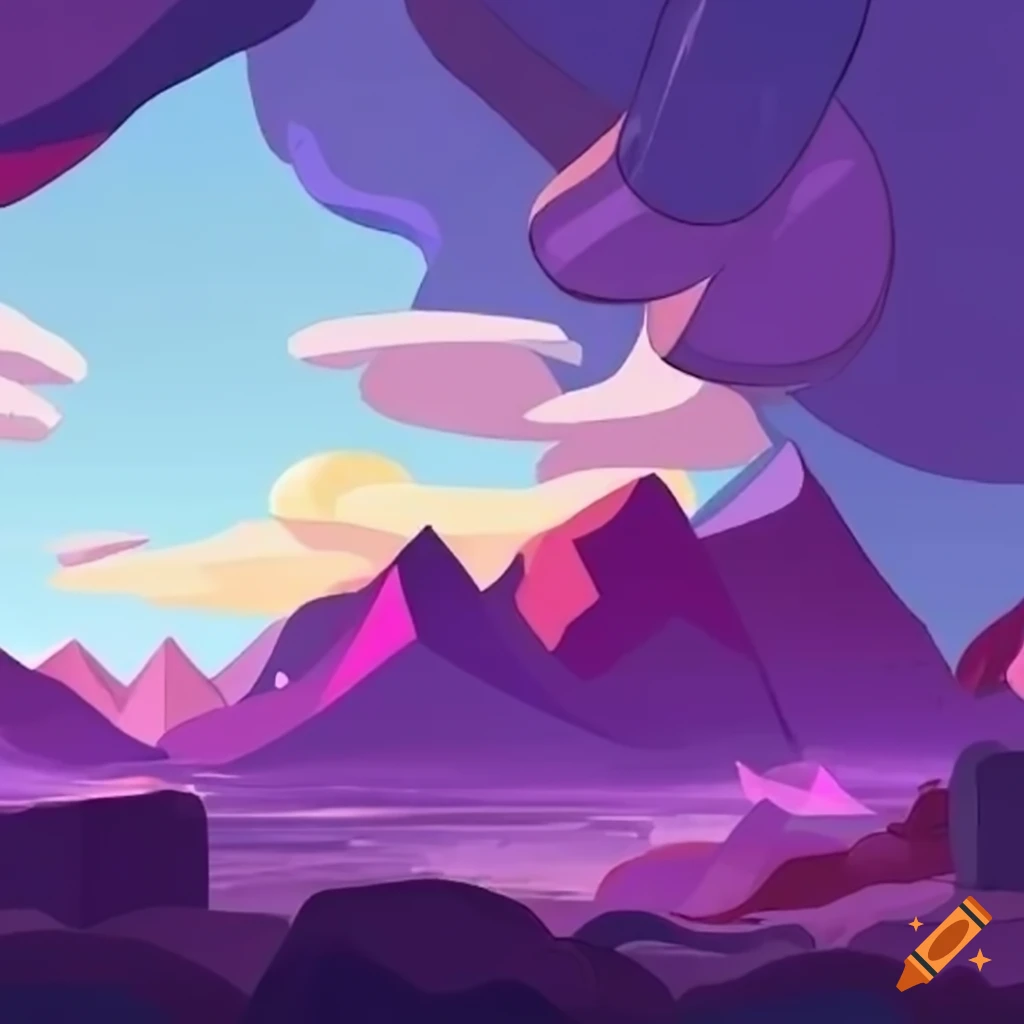 Steven Universe background with mountains
