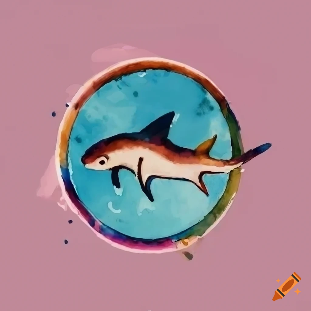 Watercolor Catshark Aesthetic Round Logo On Craiyon watercolor-catshark-aesthetic-round-logo-on-craiyon