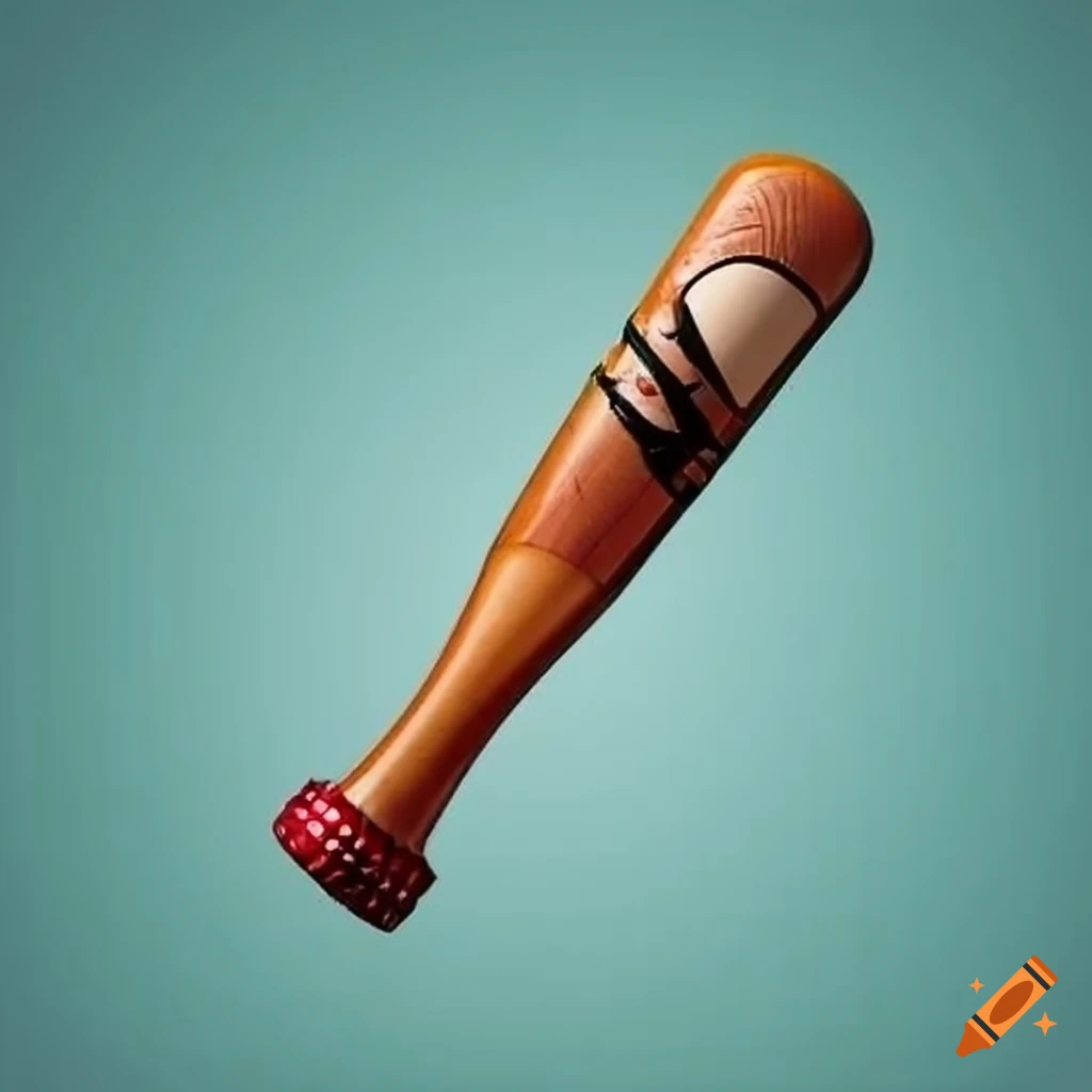 Baseball bat themed bottle with twist cap on Craiyon