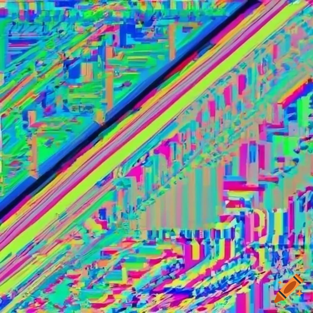 Glitchcore screen on Craiyon