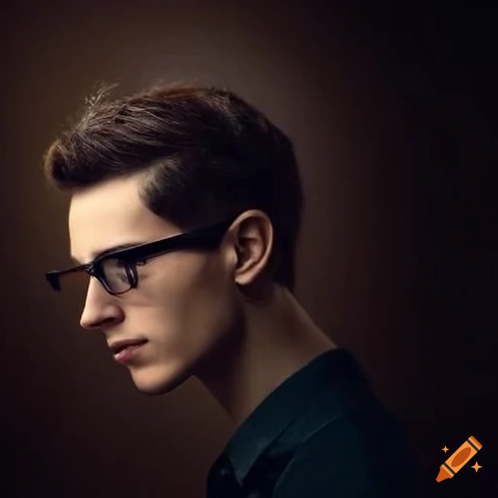 Young British man with black hair and glasses